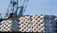 Aluminum ingots in the Port of Rotterdam