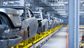 Modern automobile production line with automated production equipment
