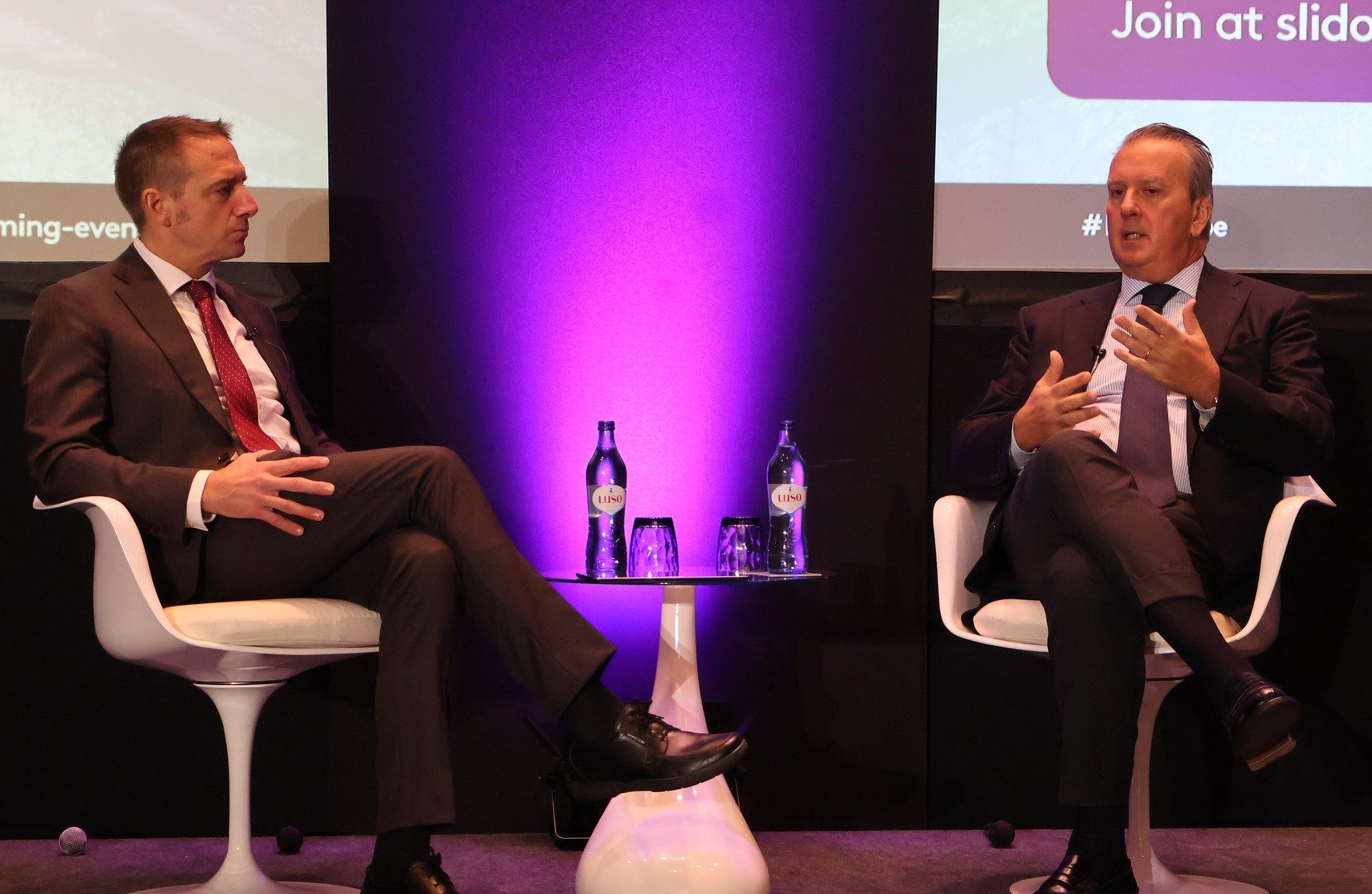 Saverio Meyer and Matt Graves on stage