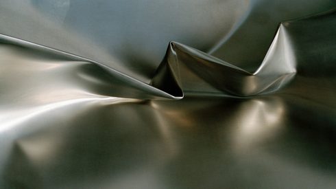 Close-Up of twisted aluminum