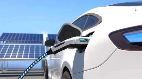 Electric car charging using renewable energy