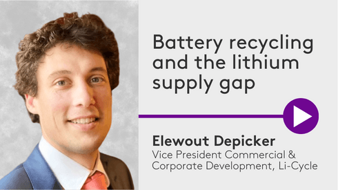 Elewout Depicker from LiCycle on battery recycling and the lithium supply gap promo thumbnail