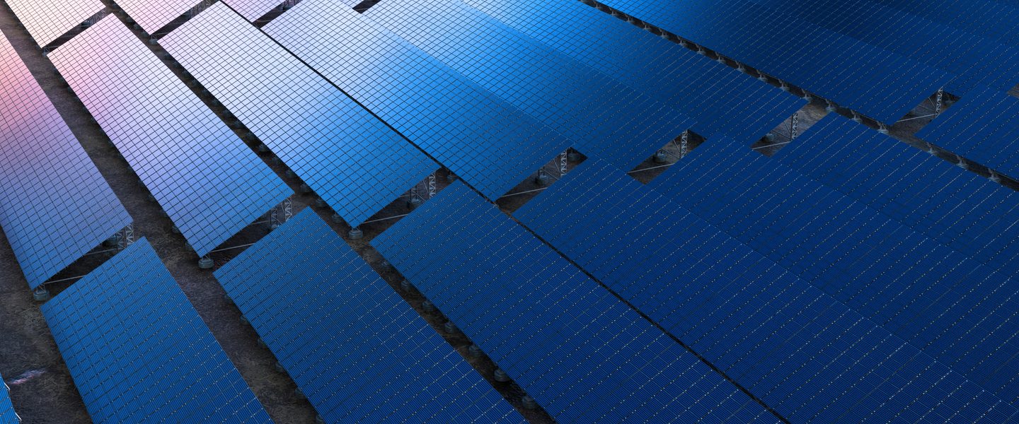 Strips of solar panels